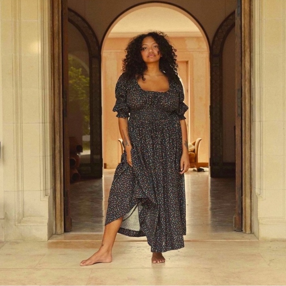 Doen Ischia Dress in Night Songbird Paisley